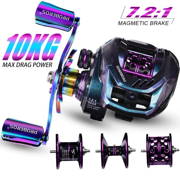 Fiskestangshjul 10 kg træk 7.2:1 5+1BB Magnetisk bremsesystem
