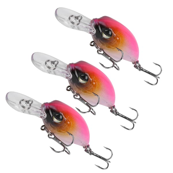 3 st fiskedrag 6CM/5G med 3D-ögon simuleringsbete dykutrustning #2