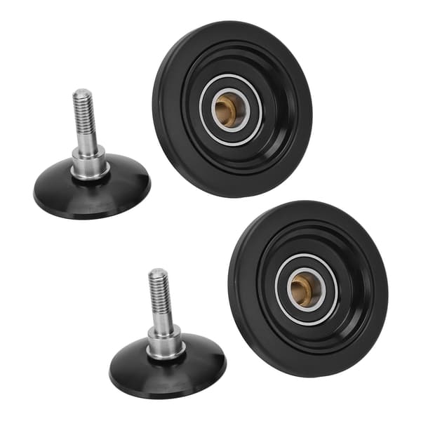Hjælpehjul til foldecykel Easywheel aluminiumslegering CNC sort 52x35mm