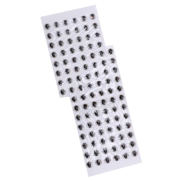 100 stk 3D runde fiskeslukøyne 4 mm lette holdbare sølv for DIY