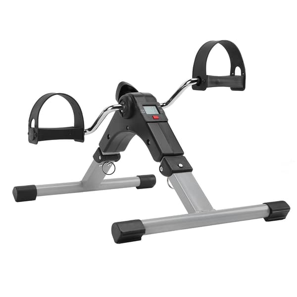 Mini sammenklappelig pedaltræner til under bordet med justerbar digital tæller