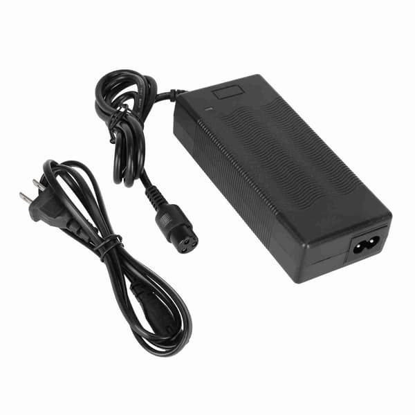 42V 2A Laddare för 36V Litiumbatteri Elscooter 3-stifts Inline-adapter