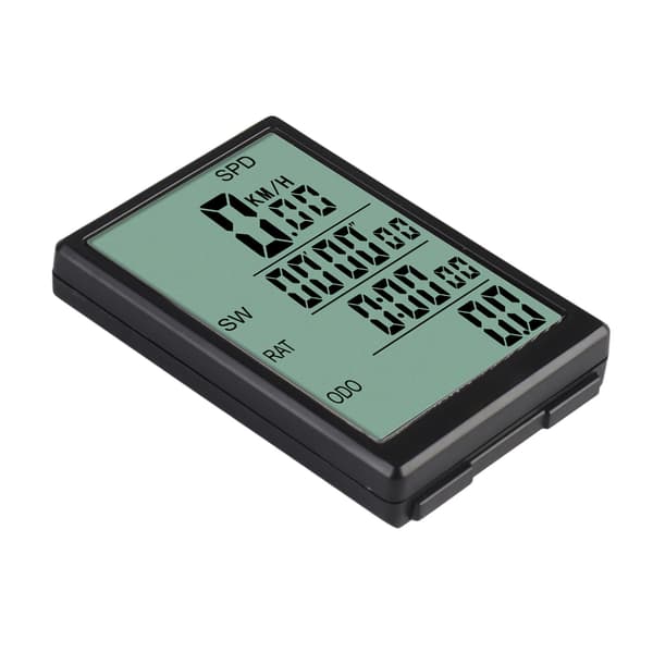 Trådløs cykelcomputer med speedometer, vandafvisende, 3 tommer LCD-skærm og baggrundsbelysning