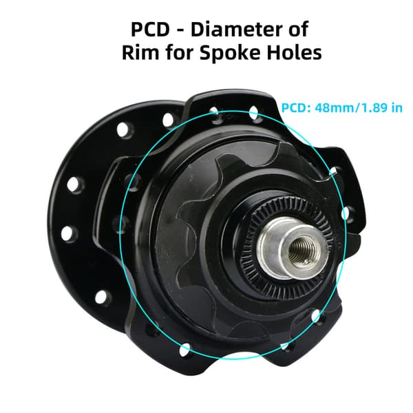 Bagnav til 5-gears cykel, aluminiumslegering, 95 mm, 20 huller, 2-lejer, 9-18T