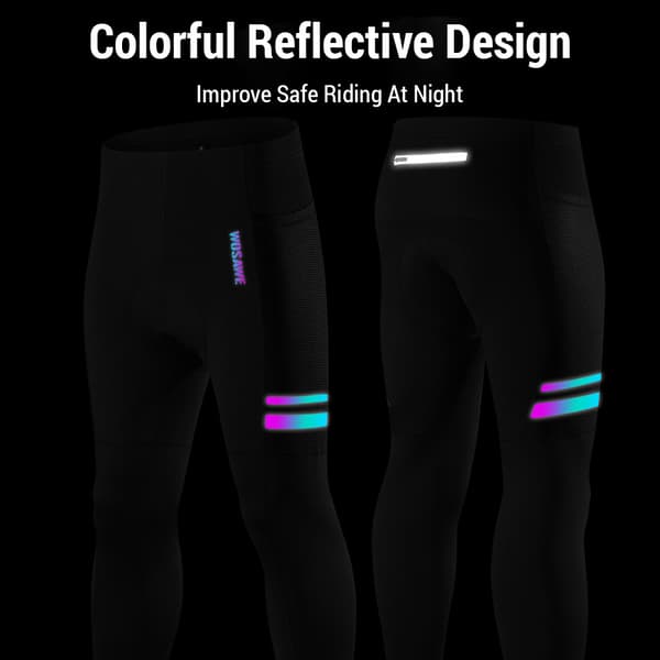 Långa cykelshorts för män med plyschfoder, vinter, termiska, vattentäta, halkfria