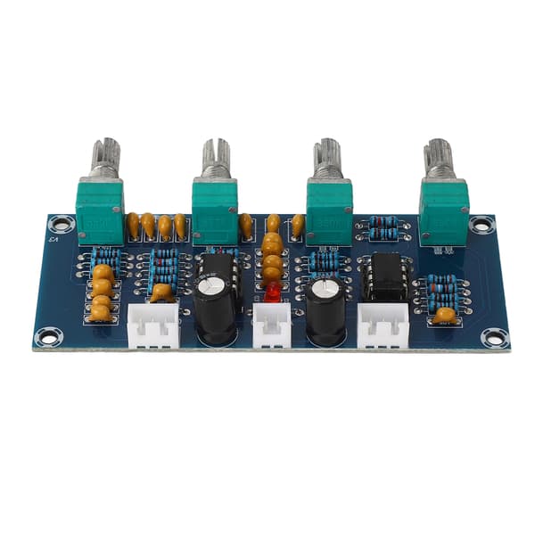 Dual-Channel NE5532 Dual-Channel Preamp Tone Board med Bas/Mellem/Diskant Justering, DC12V-24V