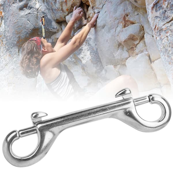 Fjær krok med dobbel spiss, 316 rustfritt stål, nøkkelringklips, 115 mm