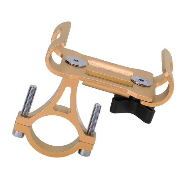 Cykeltelefonholder i aluminiumslegering til styr, justerbar til 3,5-6,5 tommer, gul