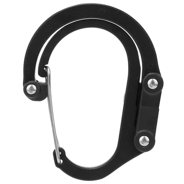 Aluminium D-ring karbinhake för camping, klättring, säkerhet, utomhusutrustning, snabbkoppling, svart