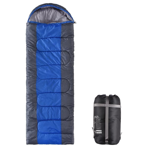 Lett 3-4 sesongs vanntett campingsovepose for barn og voksne, 20°F, med kompresjonspose