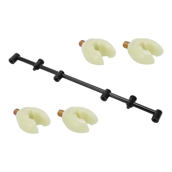 Karpefiskestangholder med buzzbar og lysende hode, aluminiumslegering, 45 cm, 4 hoder