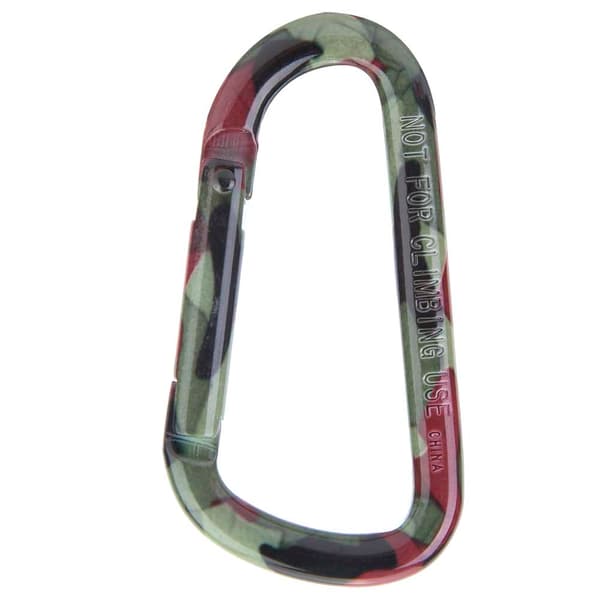 Karabinhage i aluminiumslegering D-krog 6*3,1 cm til bjergbestigning, camping, nøglering #4