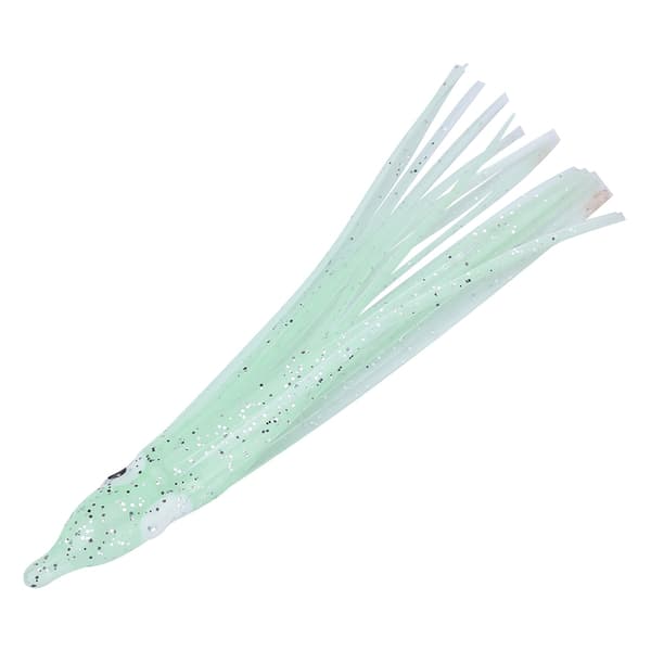 10 stk. fiskesluk blekksprutform Mini lysende gummi realistisk svømmebevegelse 9 cm