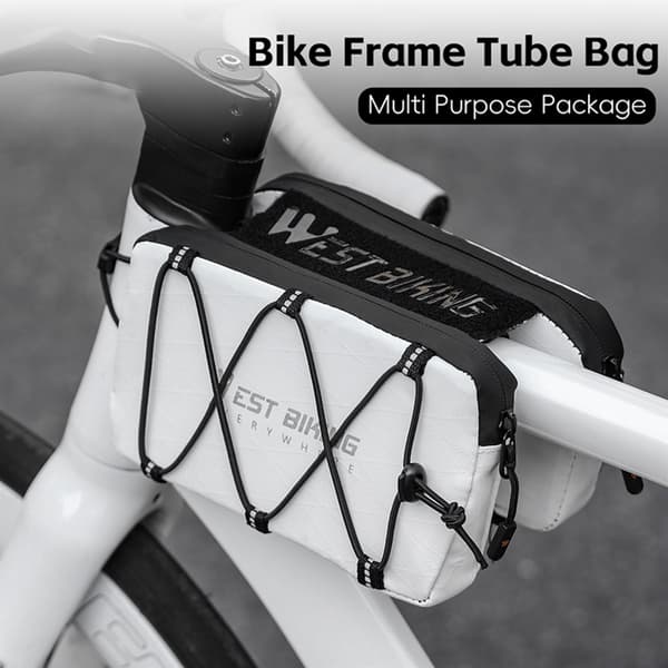 Cykelrammetaske Toprør 1L Polyester Quick Release til Mountain- og Landevejscykler