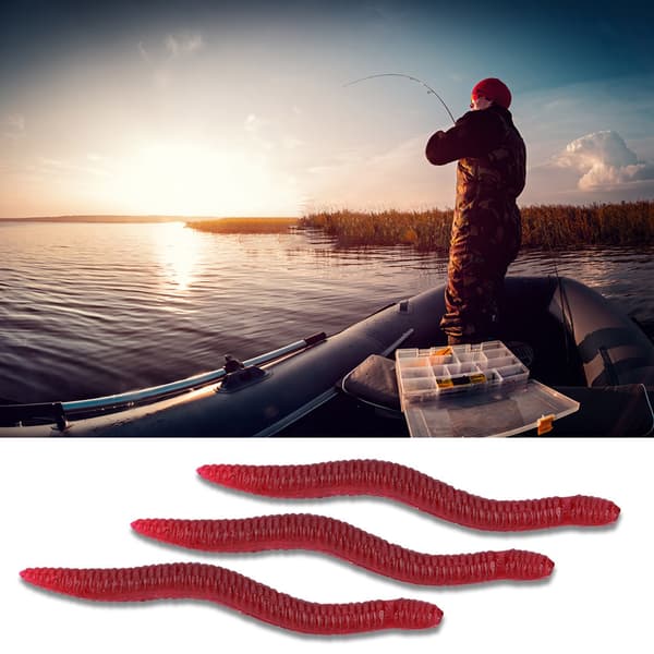 Kunstig fiskelokke 4 cm orm blød agn 200 stk. til karper og havfisk