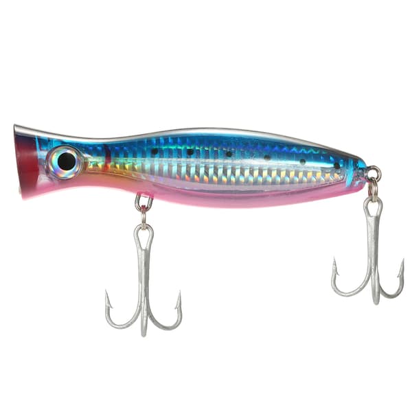 Konstgjort hårt popperdrag 12cm 45g med 3D-ögon, trekrok för saltvatten och sötvatten