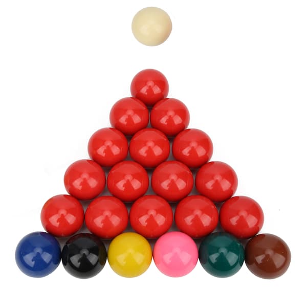 Set med 22 biljardbollar, harts, 52,5 mm/2,1\", glansiga, hållbara