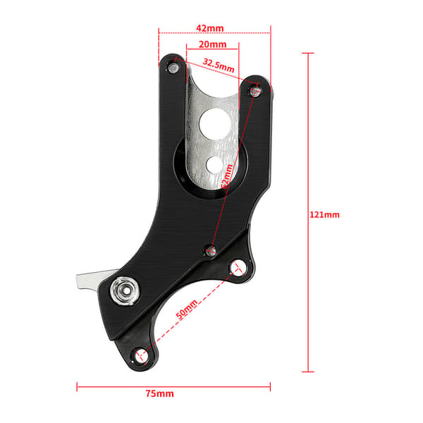 Skivebremseadapter til landevejscykel i aluminiumslegering, bremsetilbehør