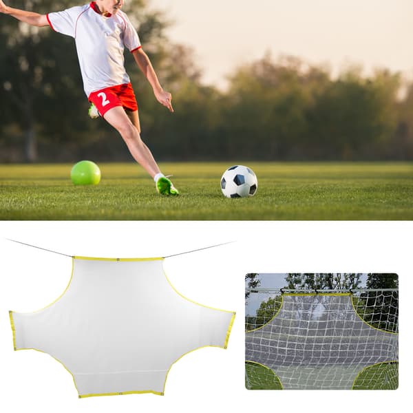 Fotbollsmålnät för skott- och returträning, Futsal 7 spelare, Slitstark polyester