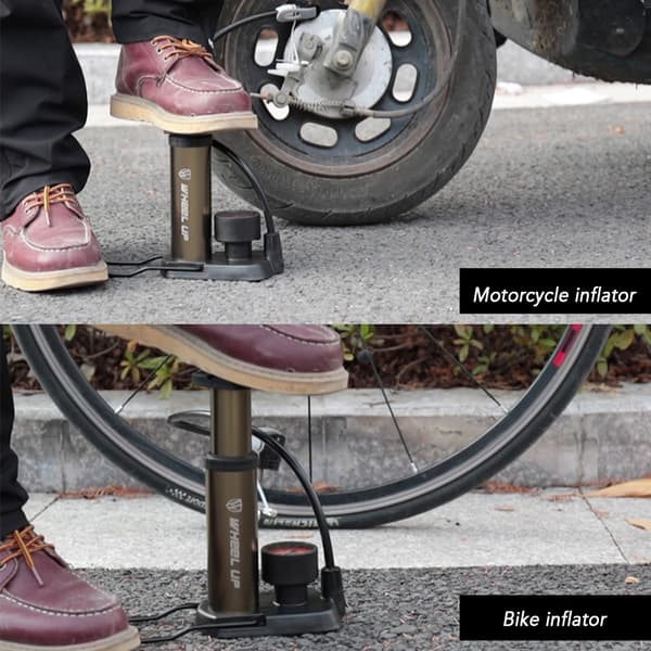 Wheel Up 160 Psi cykelpump med bärbar tryckmätare för Presta Schrader MTB-ventiler