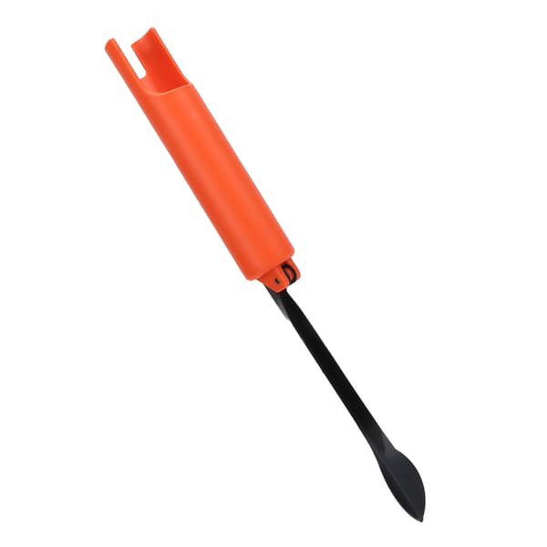 Sammenklappelig fiskestangholder, orange, jordindsats, rustfrit stål, ABS-kompatibel