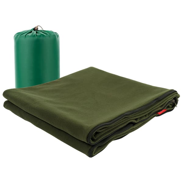 Lätt, bekväm och varm fleecesovsäck för utomhuscamping och backpacking.