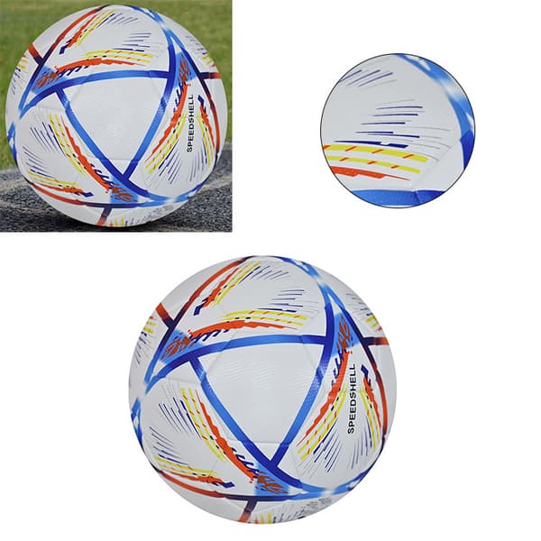 Træningsfodbold nummer 5 PU elastisk oppustelig med symbol til voksne udendørs sport