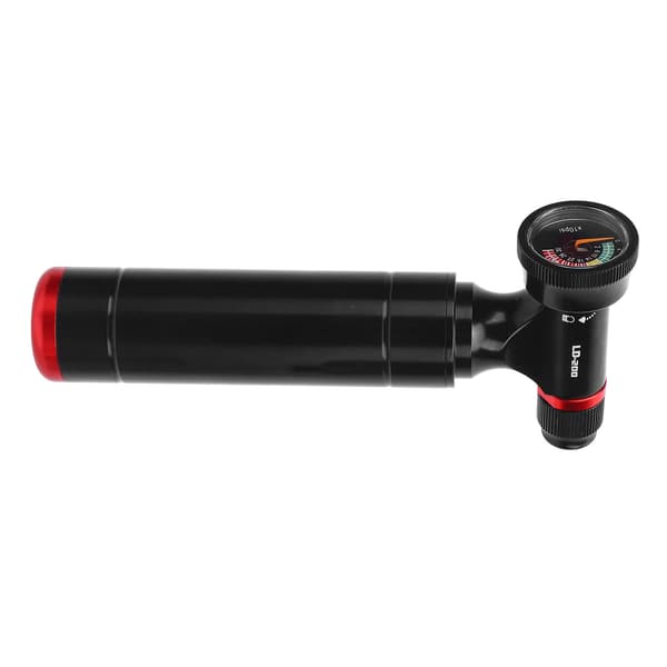 Mini cykelpumpe i aluminiumslegering med trykmåler, CO2-pumpe, Schrader- og franske ventiler