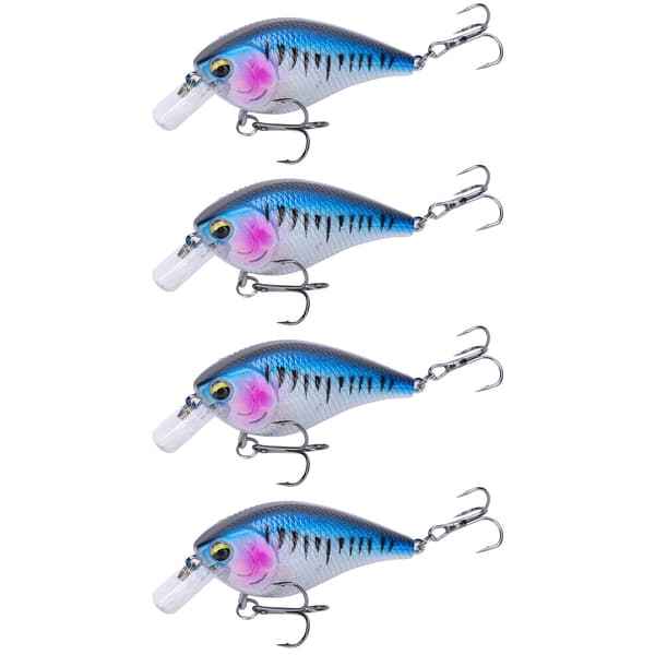 4 st simulerade minnow-drag i plast 7 cm attraktiva med vass krok fisketillbehör