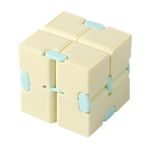 Gul Macaron Speed Puzzle Legetøj til Børn og Voksne, Bærbart Pædagogisk med Jævn Rotation