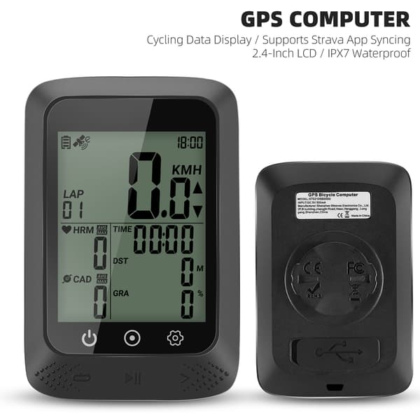 IPX7 GPS Cykelcomputer med Automatisk Baggrundsbelysning og Trådløs App-kontrol