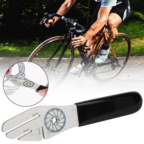 Justernøgle til cykelbremseskive i rustfrit stål med tre åbninger 15mm/18mm/42mm