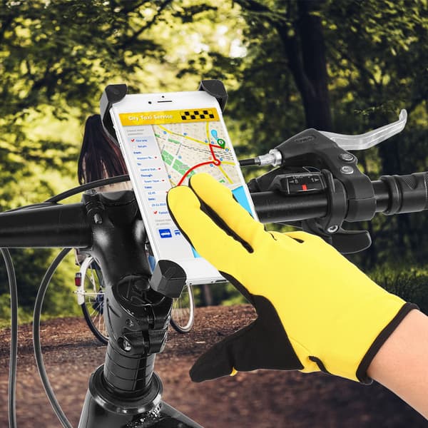 Unisex Cykelhandsker Vinter Efterår Forår Anti-slip Touchskærm Gul L