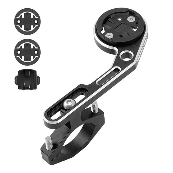 Justerbart cykeldatorfäste med kamera- och strålkastaradapter för Garmin Bryton Cateye