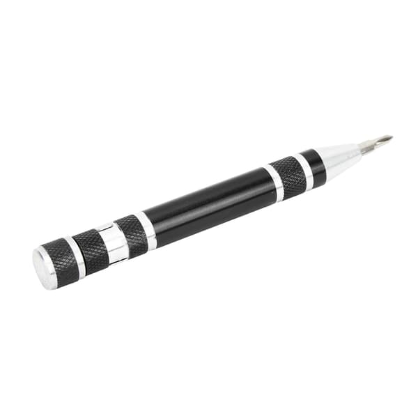 8-i-1 Lommeskruetrækker Mini Magnetisk Pen Multifunktionel til Tynde Skruer Sort