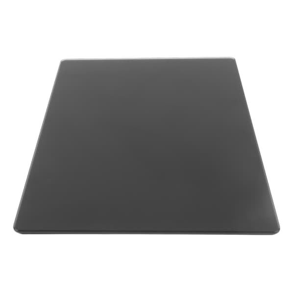 Glasmusemåtte 30x22,5 cm ultratynd råhvid glas skridsikker gummi til gaming