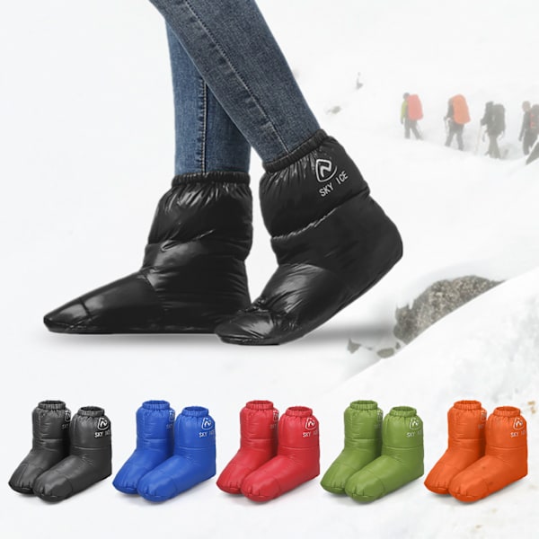 Ankelduntofflor för vintercamping -15~0℃ Unisex Stöveltofflor Slitstark Nylon