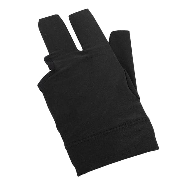 3-fingers ventilerande elastiska halkfria biljardhandskar för köträning - Svart