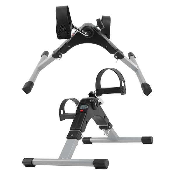 Mini sammenklappelig pedaltræner til under bordet med justerbar digital tæller