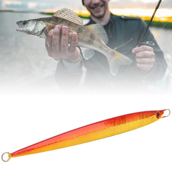2 st simulerade fiskformade fiskedrag med levande simställning d'or
