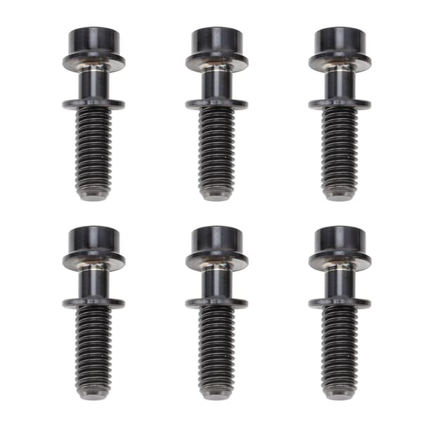 6 stk. cykelskruer titaniumlegering styr frempind M5x18mm sort MTB tilbehør