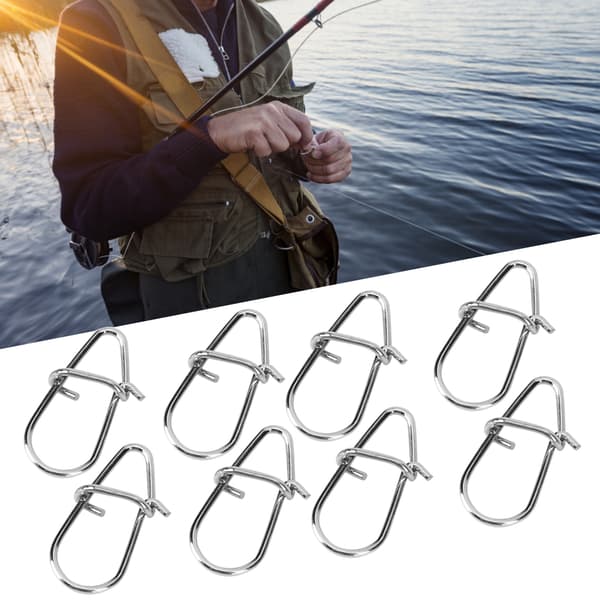 Fiskekontakt Pumpa Krok Ring Typ Solid Spänne Klämma Rostfritt Stål 7x14mm