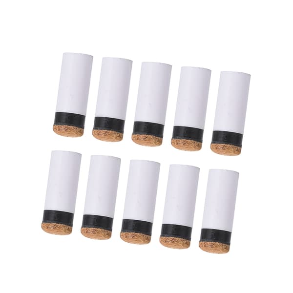 10PCS Snooker Pool Cue Tips 13mm Läder Plast Ersättningstillbehör