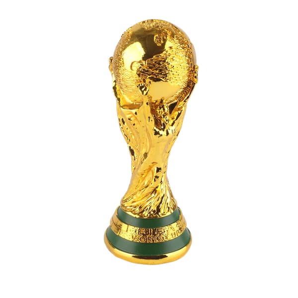 Replika av FIFA World Cup 2022 guldcup, dekorationspresent för fans, 21 cm solid