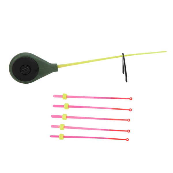 Mini isfiskestangsett med bærbar ABS-tupp for vinterfiske 12 cm