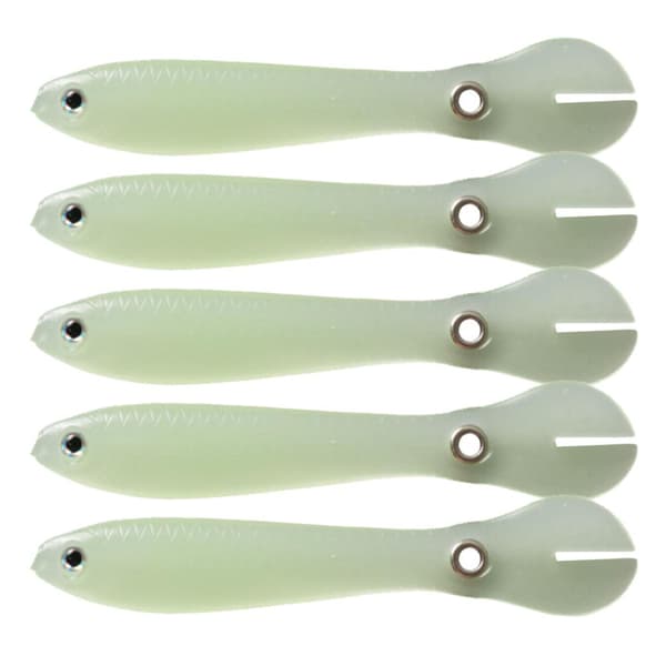5 stk. 10 cm 6 g bløde fiskeblink Biotic Bait Loach Paddle Tail til bas og ørred