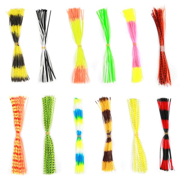 600 trådar mjuka silikonkjolar till drag för DIY Spinnerbaits Jig Lures