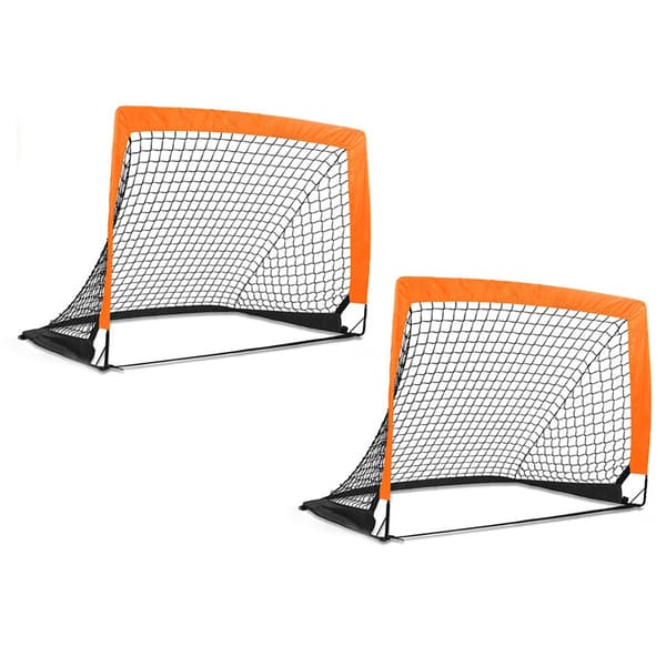 Bærbart foldbart fodboldmål til indendørs/udendørs brug for voksne og børn med hockeynet