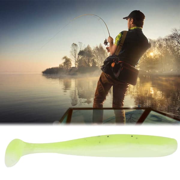 20 STK Bløde Fiskelokker 7,5 cm Ormeagn med Hale T Fiskelokker