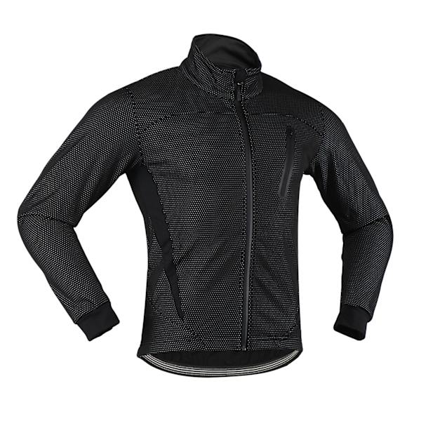 Vintercykeljacka för män, fleece, termisk, långärmad, vattentät, vindtät